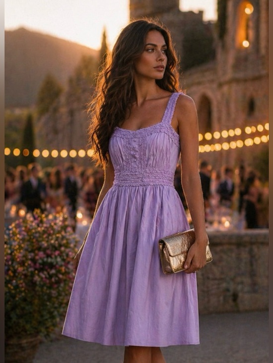 BCBGMaxAzria Dresses & Skirts - BCBGMaxAzria Lavender Sleeveless Midi Dress